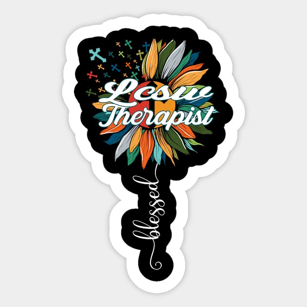 Blessed Lcsw Therapist Sticker by Brande